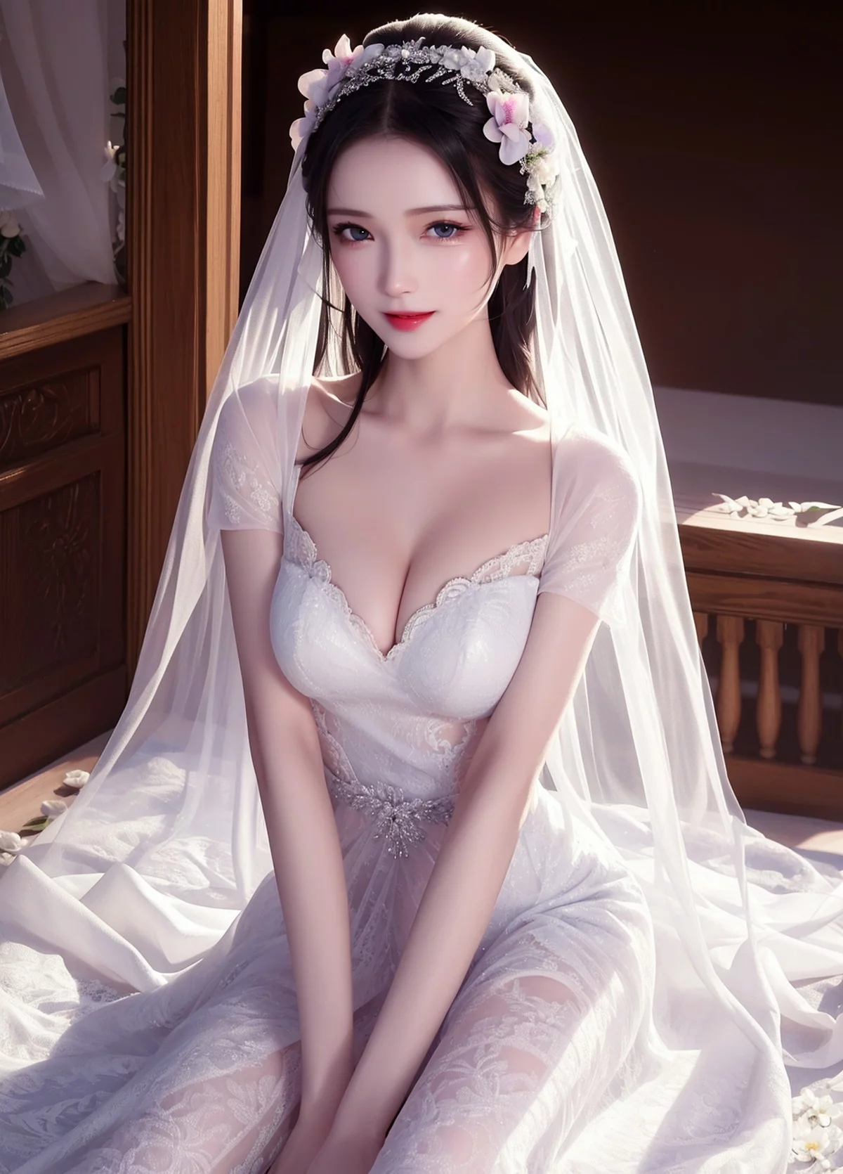 Xgyw.Org_AI美图034期新娘婚纱主题性感白色低胸婚纱裙秀完美身材写真及下载116P